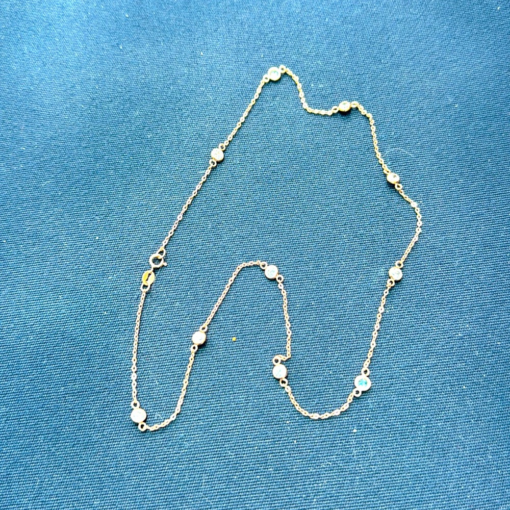Rose Gold rhinestone necklace. Excellent condition.